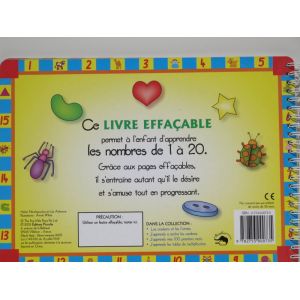 MON LIVRE EFFACABLE AVEC FEUTRE EFFACABLE/ J'apprend à écrire les nombre